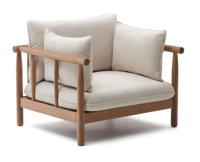 Kave Home Outdoor Fauteuil 'Sacova' Eucalyptushout - thumbnail