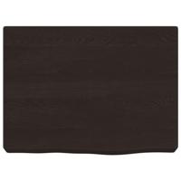 Wastafelblad 40x30x6 cm behandeld massief hout donkergrijs - thumbnail