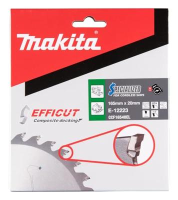 Makita Cirkelzaagblad voor WPC | Efficut | Ø 165mm Asgat 20mm 40T - E-12223 - thumbnail