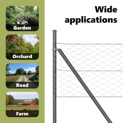 VidaXL Afrasteringspaal grijs 25 x 0,8 m (50 mm gaas) staal en pvc