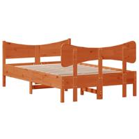 Bedframe zonder matras massief grenenhout wasbruin 120x190 cm - thumbnail