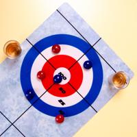 Sport drankspel met shotglaasjes - Curling - thumbnail