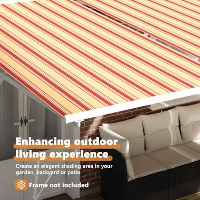 VidaXL Zonnescherm vervangingen geel en oranje 1000 x 160 cm