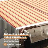 VidaXL Zonnescherm vervangingen geel en oranje 1000 x 160 cm - thumbnail