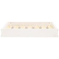 vidaXL Hondenmand 61,5x49x9 cm massief grenenhout wit, hondenbed, houten hondenbed, hondenmeubels, dierenbed, hondenmeubel, hondenmeubelen - thumbnail