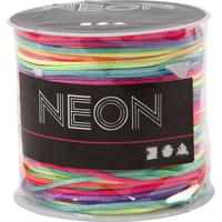 Creativ Company Macramé koord, dikte 1 mm, neon kleuren, 28 m/ 1 rol - thumbnail