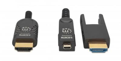 Manhattan 355520 HDMI-kabel HDMI Aansluitkabel HDMI-A-stekker, HDMI-micro-D-stekker 30 m Zwart 4K UHD Manhattan 355520 HDMI-kabel HDMI Aansluitkabel HDMI-A-stekker, HDMI-micro-D-stekker 30 m Zwart 4K UHD