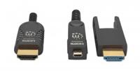 Manhattan 355537 HDMI-kabel HDMI Aansluitkabel HDMI-A-stekker, HDMI-micro-D-stekker 50 m Zwart 4K UHD - thumbnail