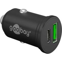 Goobay USB autolader USB-C en USB-A 12V-24V 3A zwart - 9540129 - thumbnail