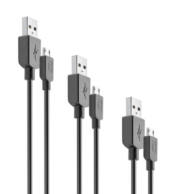 cellularline Multipack oplaadkabelset in 3 verschillende lengtes: 15 cm, ideaal voor powerbank en laptop; de standaardlengte van 120 cm; 200 cm voor stopcontacten op afstand