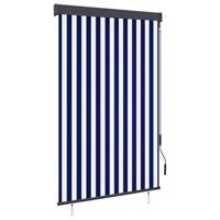 VidaXL Rolgordijn voor buiten 120x250 cm blauw en wit - thumbnail