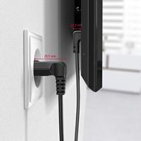 Hama Euro-netsnoer Voor Sonos PLAY:1/PLAY:5 Aan Beide Zijden Haaks 3 M Zwart - thumbnail