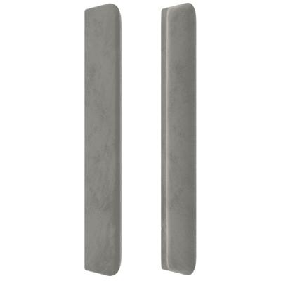Boxspring met matras fluweel lichtgrijs 90x190 cm - thumbnail