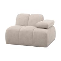 Woood Mojo 1-zits bank arm rechts ribstof Ecru - thumbnail