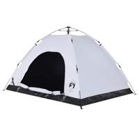 Tent 4-persoons snelontgrendeling verduisterende stof wit - thumbnail