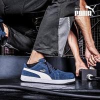 Puma werkschoenen Iconic Suede S1P laag marine blauw maat 39 - thumbnail