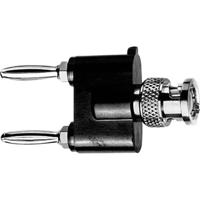 Telegärtner 100023663 Meetadapter BNC-stekker - Banaanstekker 4 mm, Banaanstekker 4 mm Zwart, Zilver - thumbnail