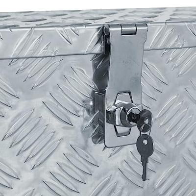 VidaXL Aluminium kist 61,5x26,5x30 cm zilverkleurig