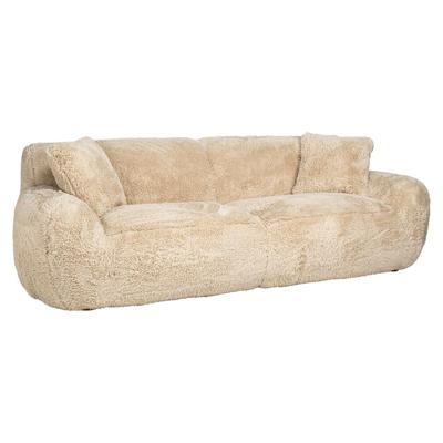 Richmond Bank 'Comfy' Fluffy 241cm, kleur Zand Richmond Bank 'Comfy' Fluffy 241cm, kleur Zand