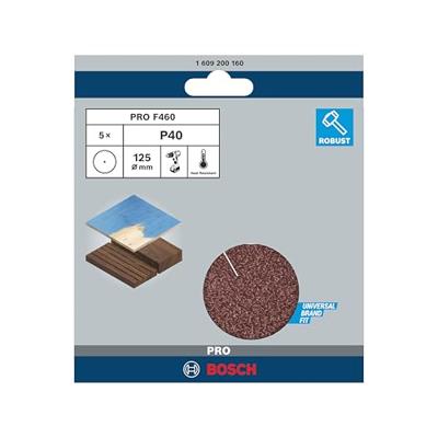 Bosch Accessories F460 Expert for Wood and Paint 1609200160 Schuurpapier voor schuurschijf Ongeperforeerd Korrelgrootte (num) 40 (Ø) 125 mm 5 stuk(s)