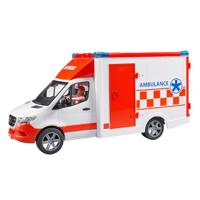 Bruder 02676 Mercedes Benz Sprinter Ambulance met Chauffeur + Licht en Geluid - thumbnail