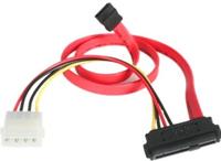 StarTech.com SAS naar SATA Slimline kabel, SAS SATA SFF-8482 met IDE stroomkabel, 1 x SATA (7pin) 1 x SFF-8482 (29pin) 1 x LP4 (stekker) - thumbnail