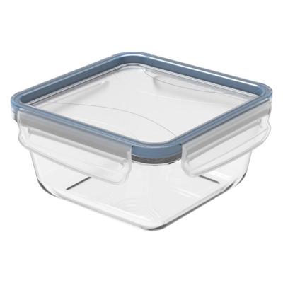 Rotho Clic & Lock Koelkast Bewaardoos 0.75L Horizon Blauw/Transparant/Glas