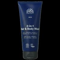 Urtekram Men 2-in-1 Hair & Body Wash With Willow Charcoal & Ginseng - thumbnail