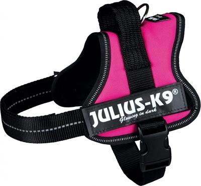 Julius K9 power-harnas / tuig voor labels fuchsia