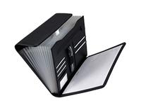 Alassio JU-31511 Sorteermap Vado A4 Zwart/Imitatie Leer - thumbnail