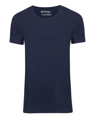 Garage T-Shirt Deep Round Neck Bodyfit Navy (art 0205)