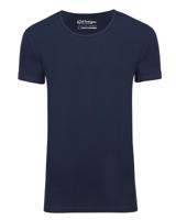 Garage T-Shirt Deep Round Neck Bodyfit Navy (art 0205) - thumbnail