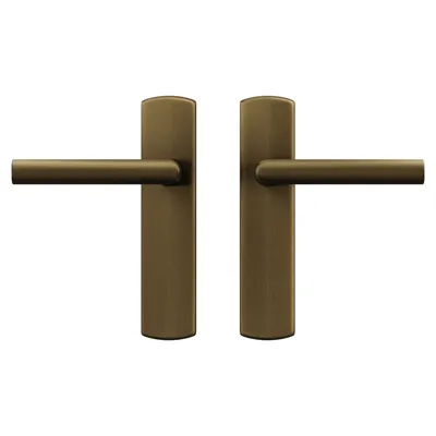 AXA deurkruk Milan met schild Curve brons