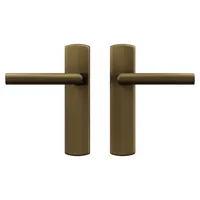 AXA deurkruk Milan met schild Curve brons - thumbnail