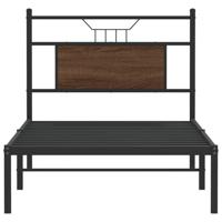 Bedframe zonder matras bewerkt hout bruin eikenkleur 90x200 cm - thumbnail