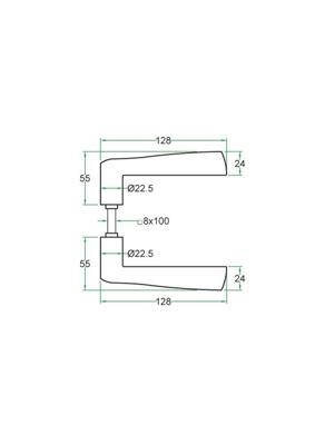 Krukpaar WING rvs mat