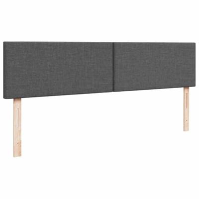 Ottoman bed met matras 200x200 cm stof donkergrijs