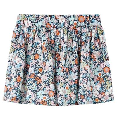 Kinderrokje bloemenprint 116 donkerblauw Kinderrokje bloemenprint 116 donkerblauw