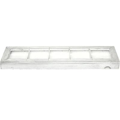 Schaal Polly Wood whitewash 45,5 cm | 12 stuks