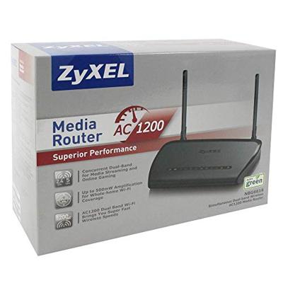 Zyxel AC1200 Simultaneous Dual-Band Wireless Router met DLNA-ondersteuning en krachtige geïntegreerde versterkers met externe antennes [NBG6616]
