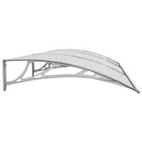 Deurluifel 300x100 cm polycarbonaat grijs - thumbnail