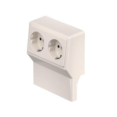 OBO Bettermann SL 2GT2050 cws Inzetstuk voor stopcontact voor Accessoires voor elektroplintsysteem Crème-wit 1 stuk(s)