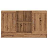 Dressoir 120x30,5x70 cm bewerkt hout artisanaal eikenkleurig - thumbnail