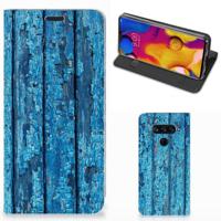 LG V40 Thinq Book | Wallet Case | Wood Blue - thumbnail