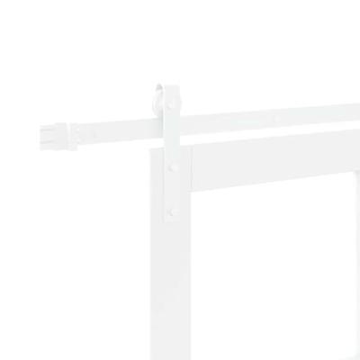 Schuifdeur met beslag ORKDAL massief hout en glas wit