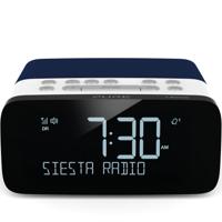 Pure Siesta Rise Bluetooth wekkerradio (digitale radio, DAB en FM-radiowekker, Bluetooth, USB, AUX, slaaptimer, wekfunctie, CrystalVue display, 20 geheugenlocaties), blauw - thumbnail