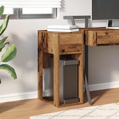 Computertorenstandaard met lade 30x44x74 cm oud houtkleurig Computertorenstandaard met lade 30x44x74 cm oud houtkleurig