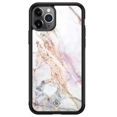 iPhone 11 Pro Max glazen hardcase - Parelmoer marmer