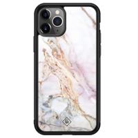 iPhone 11 Pro Max glazen hardcase - Parelmoer marmer - thumbnail