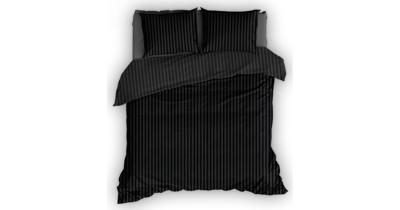 Satin d'Or dekbedovertrek Streep Zwart-Lits-jumeaux (270 x 200/220 cm)
